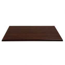 Bolero Pre-drilled Rectangular Tabletop Dark Brown