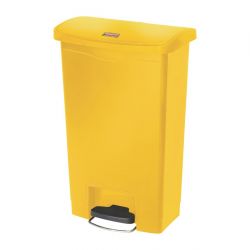 Rubbermaid Slim Jim Step-On Pedal Bin Yellow 50Ltr