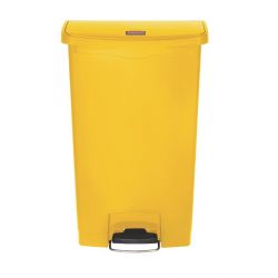 Rubbermaid Slim Jim Front Step-On Pedal Bin Yellow 68Ltr