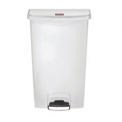 Rubbermaid Slim Jim Step-On Pedal Bin White 68Ltr