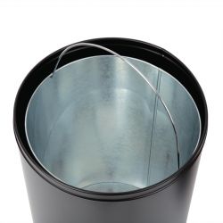 Bolero Bullet Bin with Open Top Lid Black 40Ltr