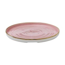 Churchill Stonecast Walled Plates Pink 260mm (6 Pack)