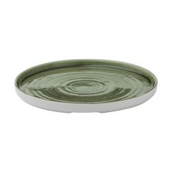 Churchill Stonecast Patina Walled Plates Green 260mm (6 Pack)