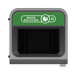 Rubbermaid Configure Container with Mixed Recycling Label Green