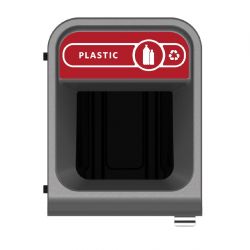 Rubbermaid Configure Container with Plastic Recycling Label Red