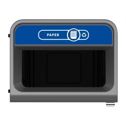 Rubbermaid Configure Container with Paper Recycling Label Blue