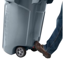 Rubbermaid Wheeled BRUTE Recycling Bin Grey 167Ltr