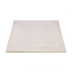 Bolero Pre-drilled Square Table Top Vintage White 700mm
