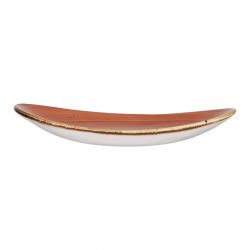 Churchill Stonecast Oval Coupe Plate Orange 192mm (Pack of 12)