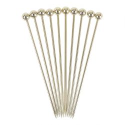 Beaumont Ball Garnish Pick Gold Plated (Pack of 10)