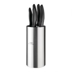 Nisbets Essentials Knife Block and 5-Piece Knife Set