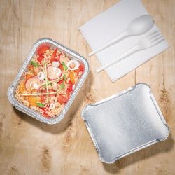 Fiesta Recyclable Foil Containers Medium 450ml (500 Pack)