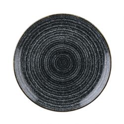 Churchill Studio Prints Homespun Charcoal Black Coupe Plate 260mm (Pack of 12)