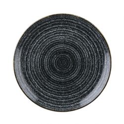 Churchill Studio Prints Homespun Charcoal Black Coupe Plate 217mm (Pack of 12)