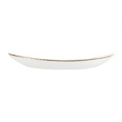 Churchill Studio Prints Homespun Charcoal Black Oval Coupe Plate 317 x 255mm (Pack of 12)