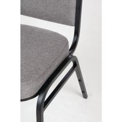 Bolero Square Back Banquet Chairs Black & Grey (4 pack)