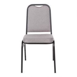 Bolero Square Back Banquet Chairs Black & Grey (4 pack)