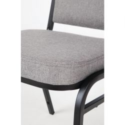 Bolero Square Back Banquet Chairs Black & Grey (4 pack)