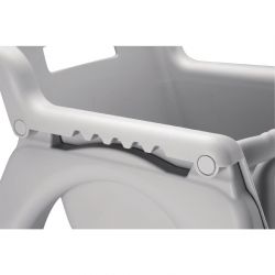 Bolero Grey PP Stackable High Chair