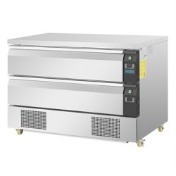 Polar U-Series Double Drawer Dual Temperature Counter Fridge Freezer 6xGN