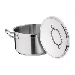 Nisbets Essentials Stainless Steel Stew Pot With Lid 24cm
