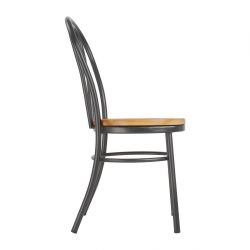 Bolero Clarisse Side Chairs Metallic Grey (2 Pack)