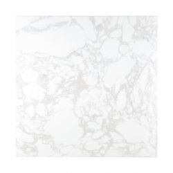 Bolero Square Marble Effect Tabletop White 600mm