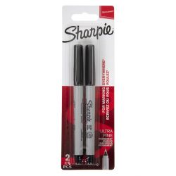 Sharpie Ultra Fine Permanent Marker Black (2 Pack)
