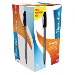 Paper Mate Inkjoy 100 Capped Medium Black Tuck (50 pack)