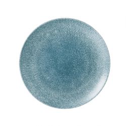 Churchill Studio Prints Raku Large Round Coupe Plate Topaz Blue 288mm (Pack of 12)
