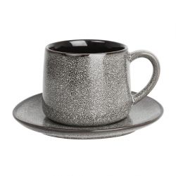 Olympia Mineral Triangular Cappuccino Saucer Grey Stone 150mm (6 pack)