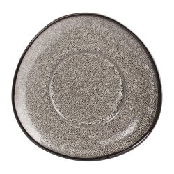 Olympia Mineral Triangular Cappuccino Saucer Grey Stone 150mm (6 pack)