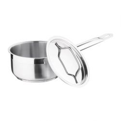 Nisbets Essentials Stainless Steel Saucepan With Lid 14cm