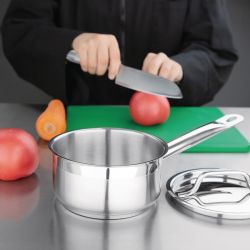 Nisbets Essentials Stainless Steel Saucepan With Lid 14cm