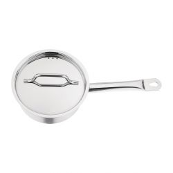Nisbets Essentials Stainless Steel Saucepan With Lid 20cm