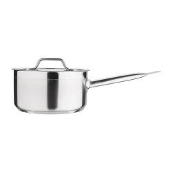 Nisbets Essentials Stainless Steel Saucepan With Lid 20cm