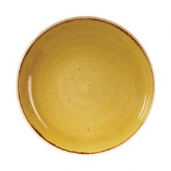 Churchill Stonecast Round Coupe Bowls Mustard Seed Yellow 248mm (Pack of 12)
