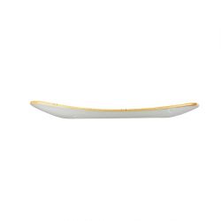 Churchill Stonecast Triangle Plate Mustard Seed Yellow 229mm (Pack of 12)
