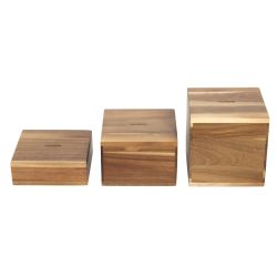 Olympia Acacia Riser Blocks 50/100/150(H)mm (Set of 3) (Pack of 3)