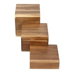 Olympia Acacia Riser Blocks 50/100/150(H)mm (Set of 3) (Pack of 3)