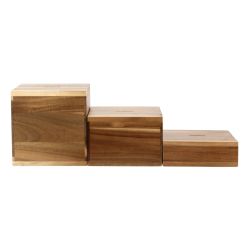 Olympia Acacia Riser Blocks 50/100/150(H)mm (Set of 3) (Pack of 3)