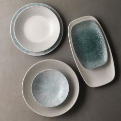 Churchill Raku Oblong Chef Plates Jade Green 157 x 237mm (12 Pack)
