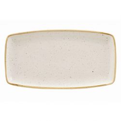 Churchill Stonecast Rectangular Plate Barley White 350 x 185mm (Pack of 6)