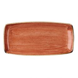Churchill Stonecast Rectangular Plate Spiced Orange 350 x 185mm (Pack of 6)