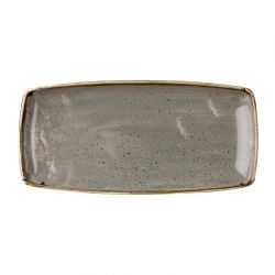 Churchill Stonecast Rectangular Plate Peppercorn Grey 295 x 150mm (Pack of 12)
