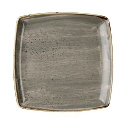 Churchill Stonecast Deep Square Plate Peppercorn Grey 260mm (Pack of 6)