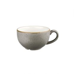 Churchill Stonecast Round Cappuccino Cup Peppercorn Grey 12oz (Pack of 12)