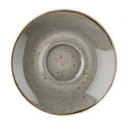 Churchill Stonecast Round Cappuccino Saucers Peppercorn Grey 185mm (Pack of 12)