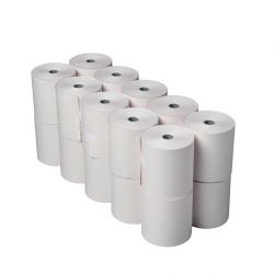 Olympia Non-Thermal 2ply White and Pink Till Roll 76 x 71mm (20 pack)