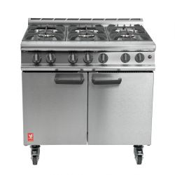 Falcon 6 Burner Dominator Plus Gas Oven Range G3101 with Castors